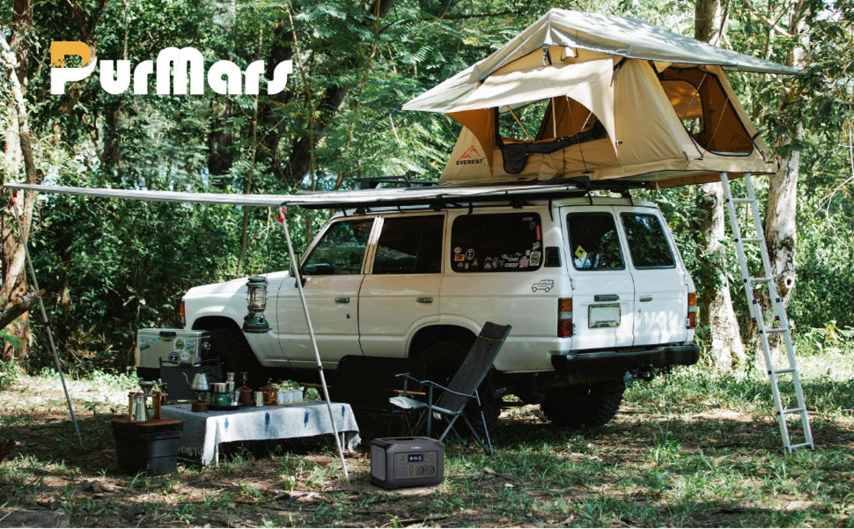 B600 portable power station in camping and outdoor adventure setting