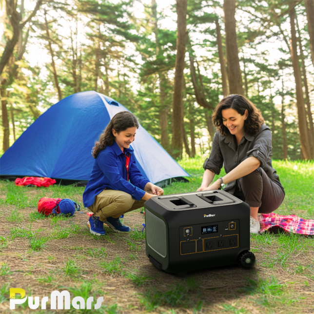 Portable power station for camping