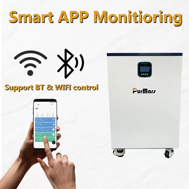 Smart APP Monitoring for Purmars Battery with Bluetooth and WiFi Connectivity