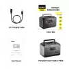 PurMars P300 Portable Power Station Accessories: AC Charging Cable, Color Box, User Manual, and the Power Station Unit